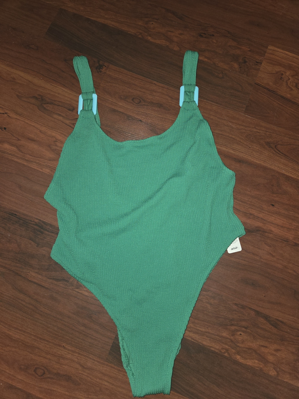 Aerie Emerald Green Textured One-Piece Swimsuit NWT
